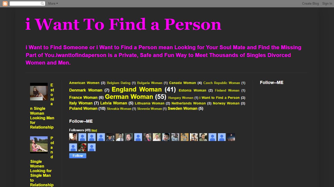 i Want To Find a Person